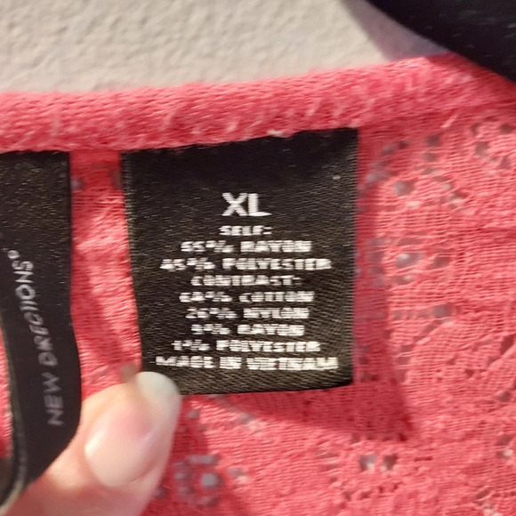 New Directions Pink Coral Open Front Long Sleeve Cardigan in Size XL - Picture 3 of 12